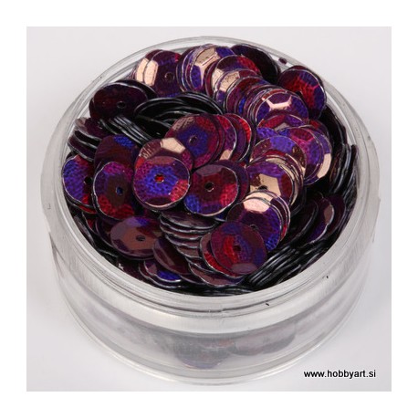 Bleščice za šivanje 6mm 6g, Rubin rdeča