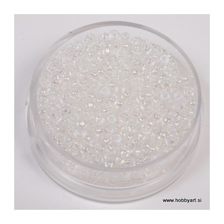 Perle 2,6mm Mavrični lesk Kristalne, 17g.