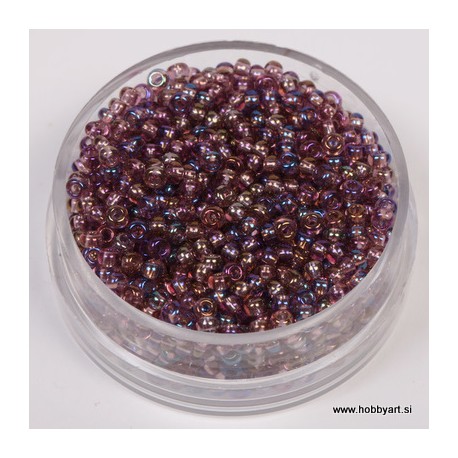 Perle 2,6mm Mavrični lesk Lila, 17g.