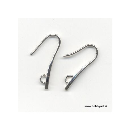 Kaveljčki za uhane masivni, Platinaste b. 2 kosa