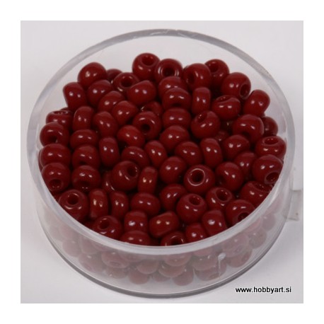 Perle neprosojne temno rdeče 4,5mm, 17g.