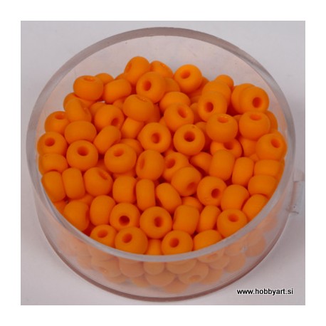 Perle mat Tem. Oranžne 4,5mm, 17g.