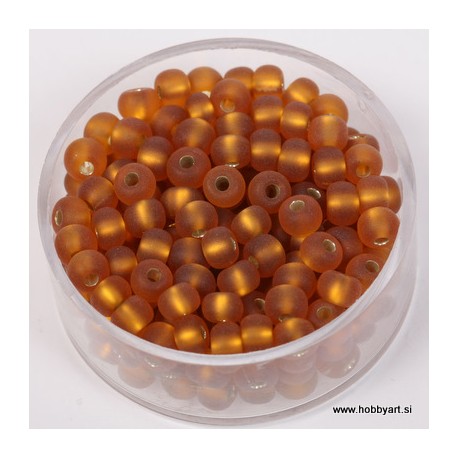 Perle srebrna sredica mat 4,5mm t. topas 17g.