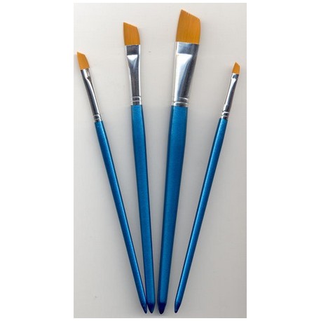 Komplet 4 ploščatih prirezanih čopičev