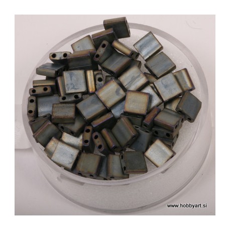Tila perle 5 x 5 x 1,9mm, Modro zlate 6g.