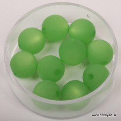 Polaris perle mat 10mm, Sv. zelena 10 kos