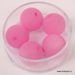 Polaris perle mat 14mm, Pink 5 kosov