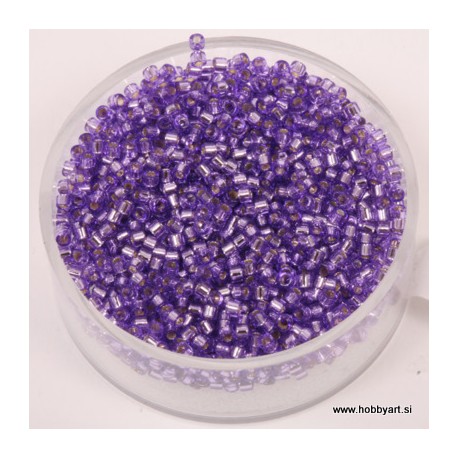 Delica perle 2mm, Sr. sredica purple 9g.