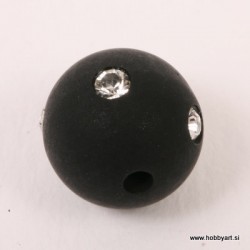 Polaris perla z biserčki 10mm, Črna 1 kos