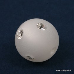 Polaris perla z biserčki 10mm, Bela 1 kos