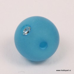 Polaris perla z biserčki 10mm, Turkizna 1 kos