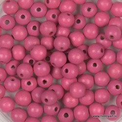 Lesene perle Roza 4mm, 165 kosov
