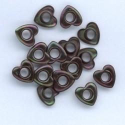 Zakovice Srca 10mm, Črna, 15 kosov