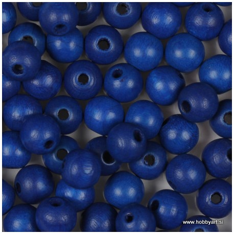 Lesene perle 8mm, Marin modre, 90 kosov