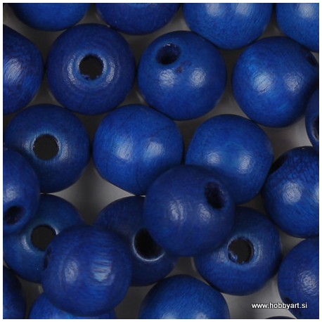 Lesene perle 14mm, Marin modre, 25 kosov