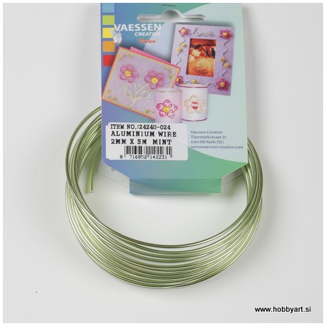Aluminijasta žica 2mm x 5m, Mint