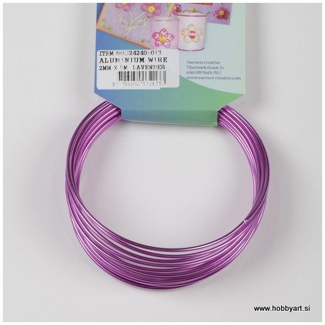 Aluminijasta žica 2mm x 5m, Lavanda