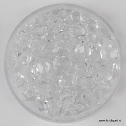 Brušene steklene perle 6mm, kristalne 50 kosov