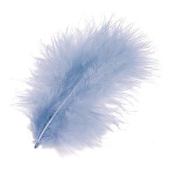 Marabu perje Svetlo modra dolžina ca 10cm, 15 kosov
