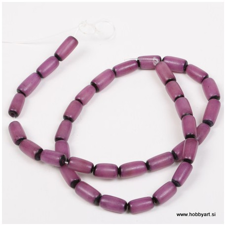 Perle Palma ovalne 6 x 12mm, Vijolična ca 34 kosov