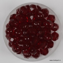 Brušene steklene perle 6mm, granat 50 kosov