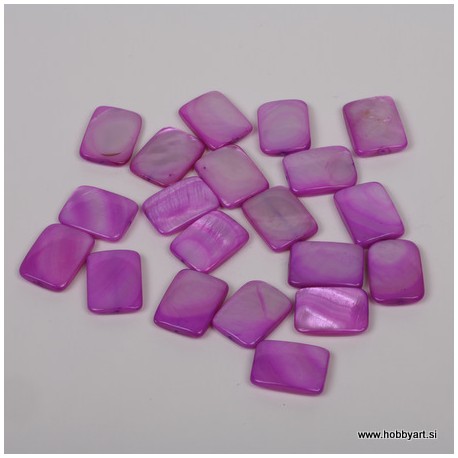 Perle biserna matica 15 x 20mm Roza, 20 kosov