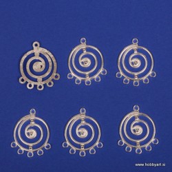 Obešanke 34 x 28 x 1mm, 6 kosov