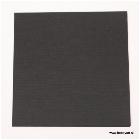 Komplet p. lanena struktura 15 x 15cm, Črna 25 kosov