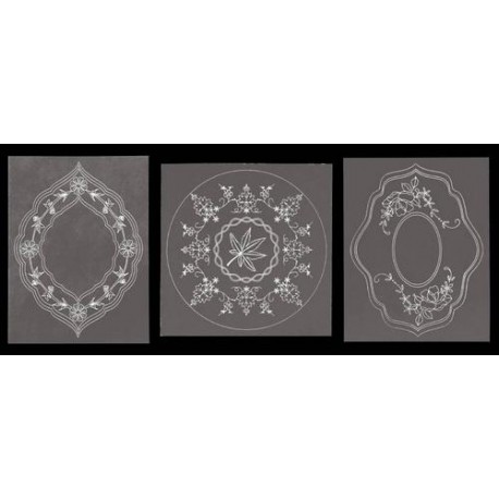 Vzorci na paus papirju 13,5 x 13,5mm, 3 kosi