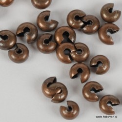 Pokrivne perle za štoparje, 6mm, Antično bakrene b. b. 50 kosov