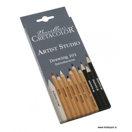 Cretacolor artist studio drawing set