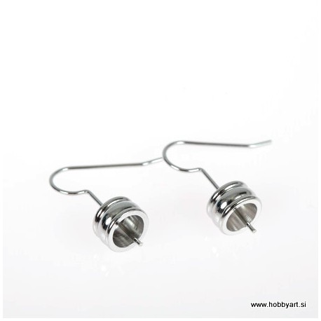 Uhani z zaključno kapo 8mm, 2 kosa