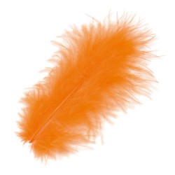 Marabu perje Oranžna dolžina ca 10cm, 15 kosov