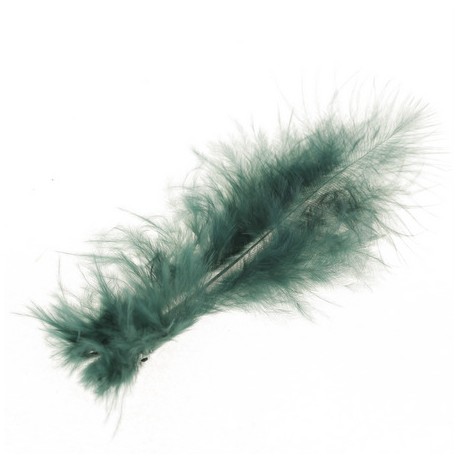 Marabu perje Zelena dolžina ca 10cm, 15 kosov