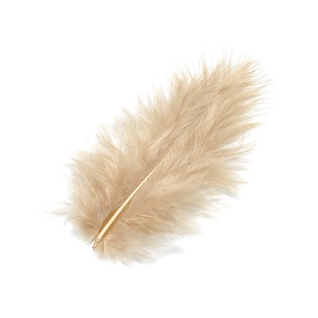 Marabu perje Bež dolžina ca 10cm, 15 kosov