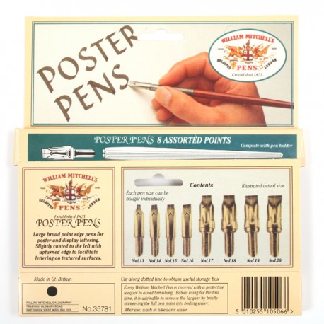 William Mitchell Poster pen komplet