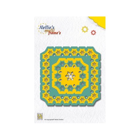 Nellies noži okvirji Kvadrat Snežinke