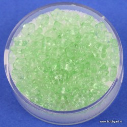 Steklene perle rože 5mm, Sv. zelene, 100 kosov