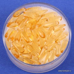 Perle steklene solze 11mm, Topas, 50 kosov