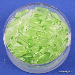 Perle steklene solze 11mm, Sv. zelena, 50 kosov