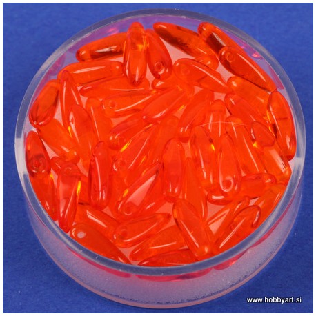 Perle steklene solze 11mm, Hyancit, 50 kosov