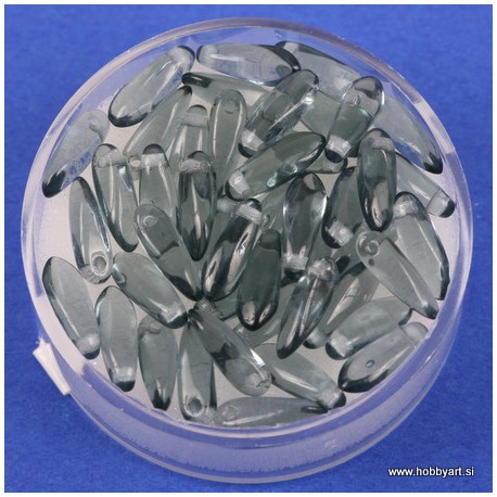 Perle steklene solze 11mm, Montan, 50 kosov