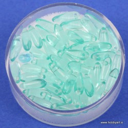 Perle steklene solze 11mm, Mint, 50 kosov
