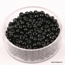 Perle Rocailles 3,5mm Črne, 17g