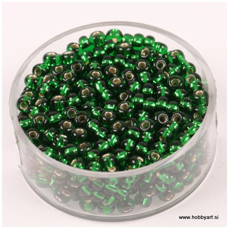 Perle Rocailles 3,5mm sr. sredica Zelena, 17g