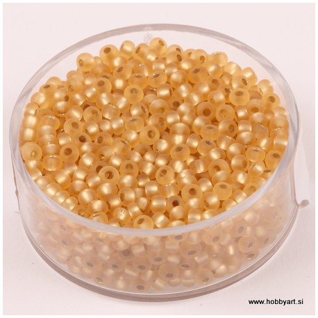 Perle Rocailles 2,6mm sr. sredica mat Sv. Topas, 17g