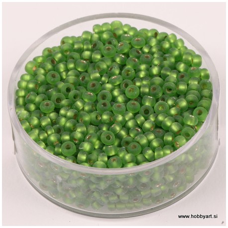 Perle Rocailles 2,6mm sr. sredica mat Zelena, 17g