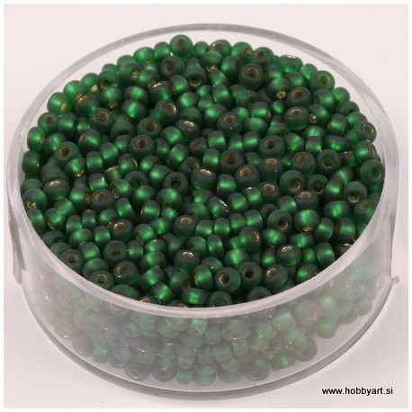 Perle Rocailles 2,6mm sr. sredica mat Zelena, 17g