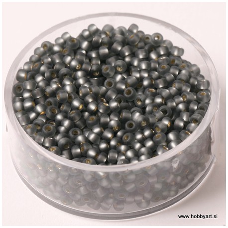 Perle Rocailles 2,6mm sr. sredica mat Siva, 17g