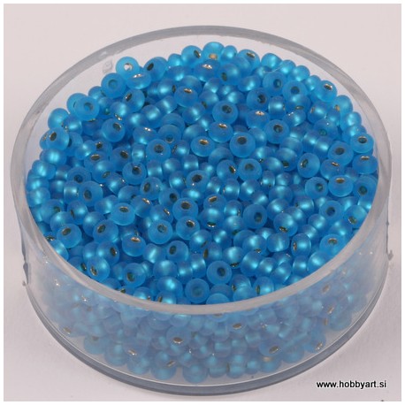 Perle Rocailles 2,6mm sr. sredica mat Modra, 17g